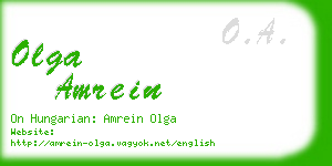 olga amrein business card